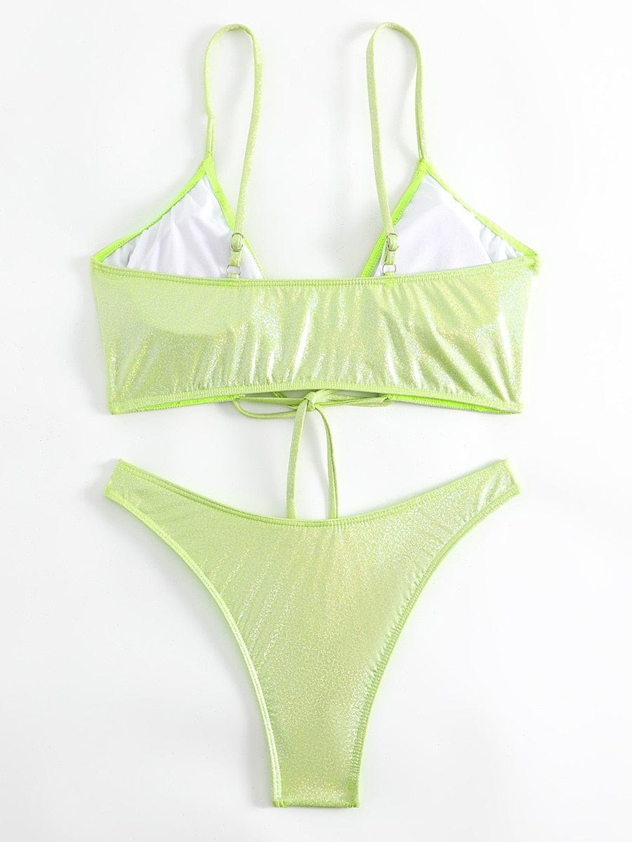 Ensemble de bikini taille haute