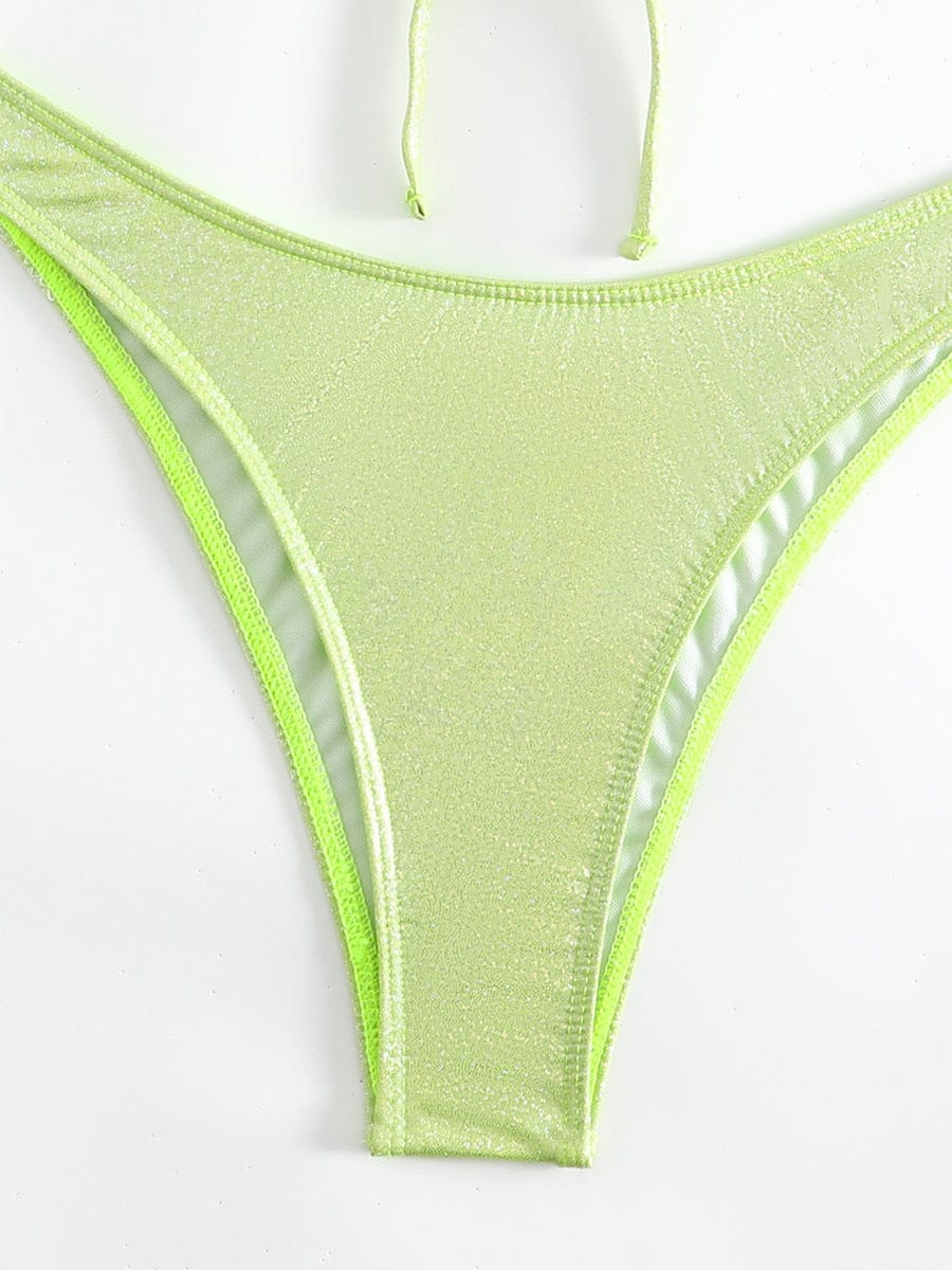 Ensemble de bikini taille haute
