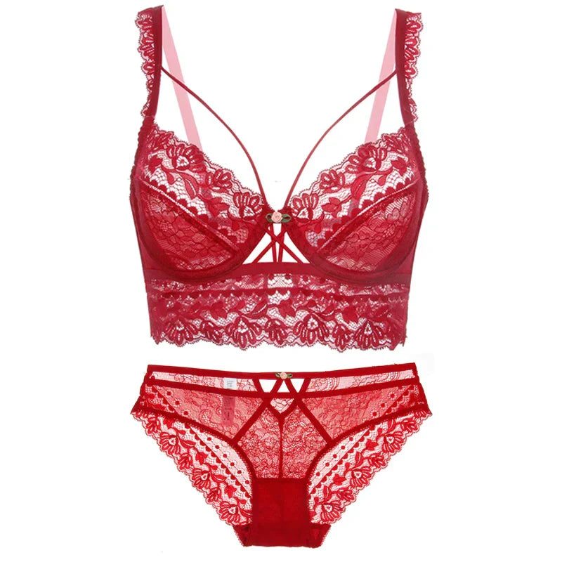 Ensemble de lingerie avec des ornements en dentelle