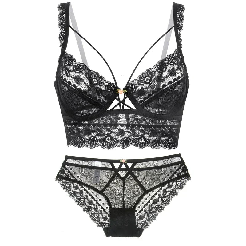 Ensemble de lingerie avec des ornements en dentelle