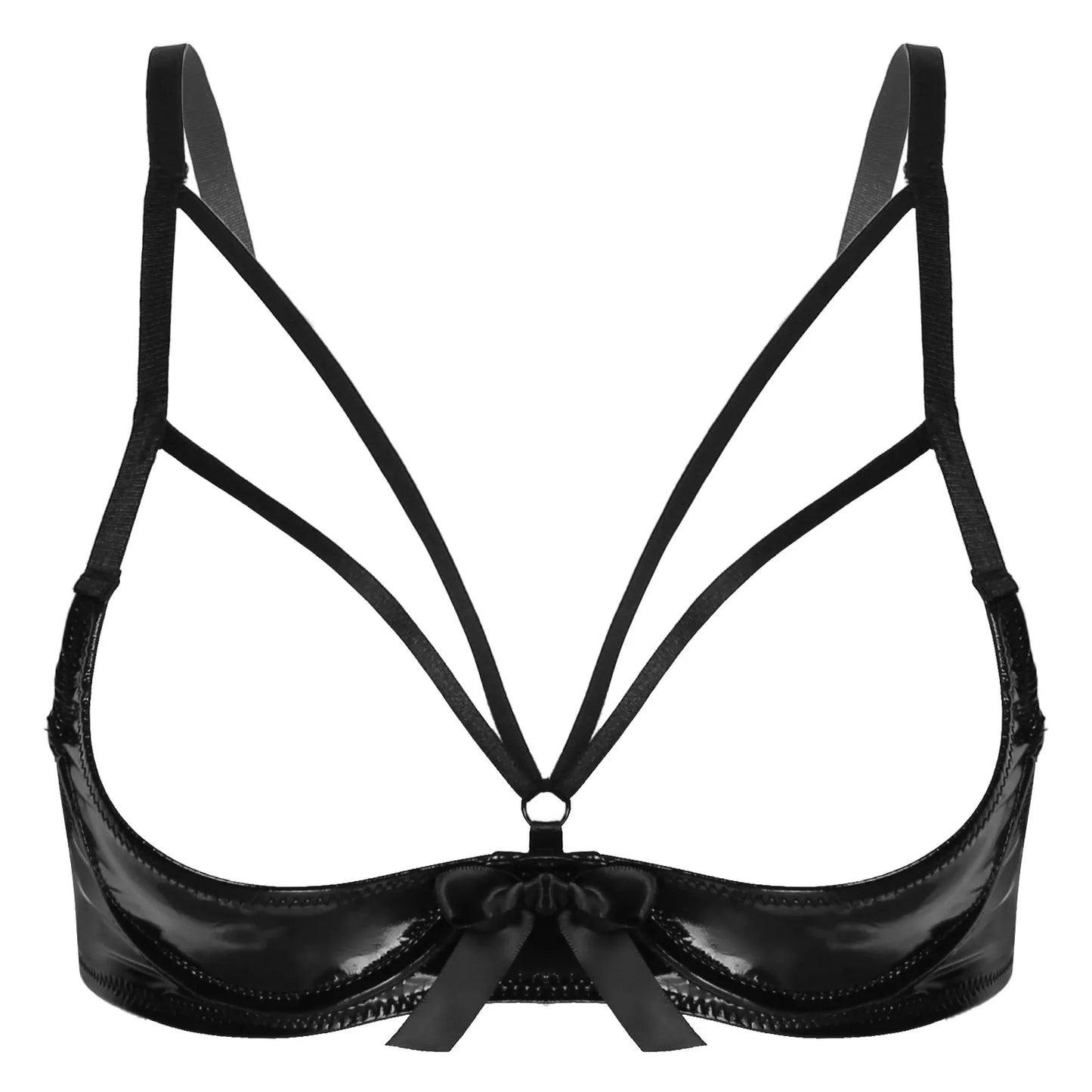 Soutien-gorge ouvert avec des bandes décoratives