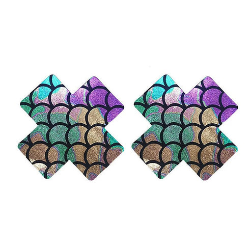 Cache-tétons autoadhésifs - holographiques - multicolore / universelle
