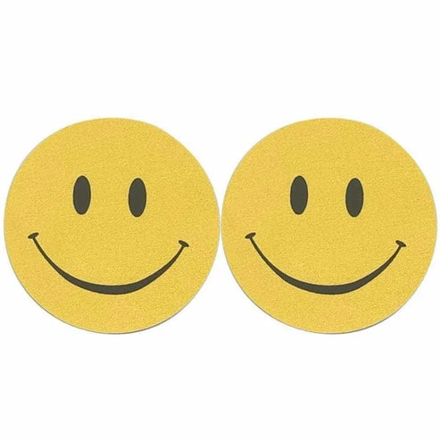 Cache-tétons autoadhésif - avec emoji - jaune / universelle