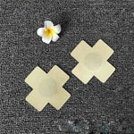 Cache-tétons autoadhésif - forme de croix - beige / universelle