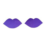 Cache-tétons autoadhésifs - forme de lèvres - violet / universelle