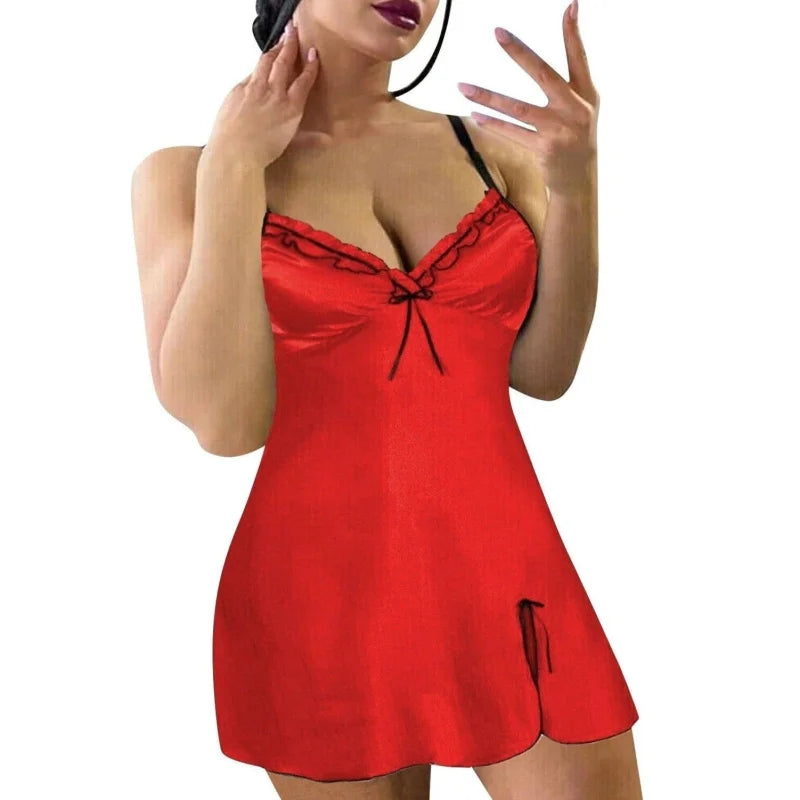 Chemise de nuit à nœuds