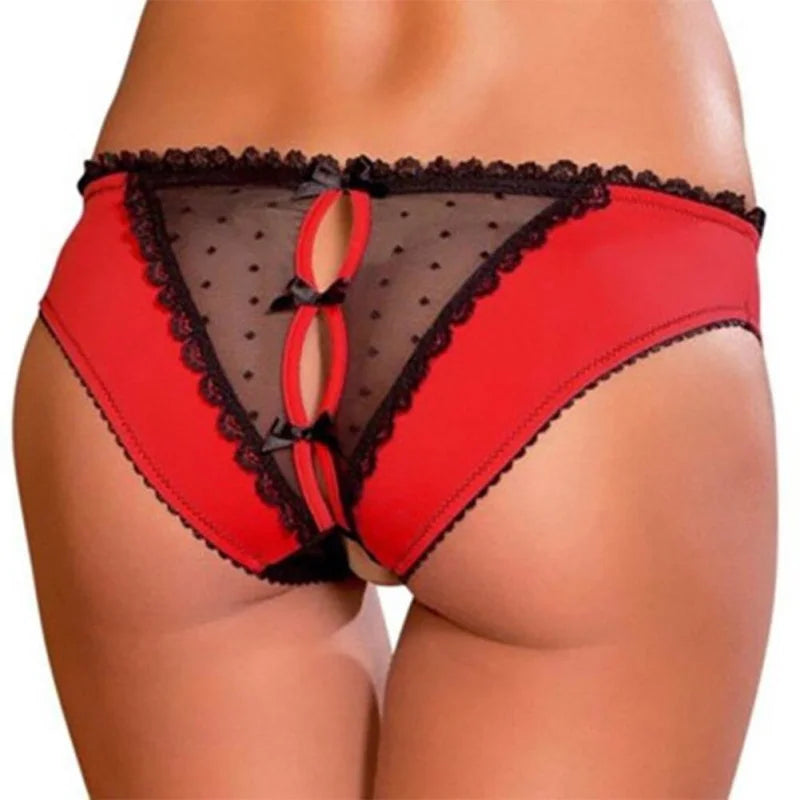 Culotte Femme en Dentelle - Fente Avant & Arrière