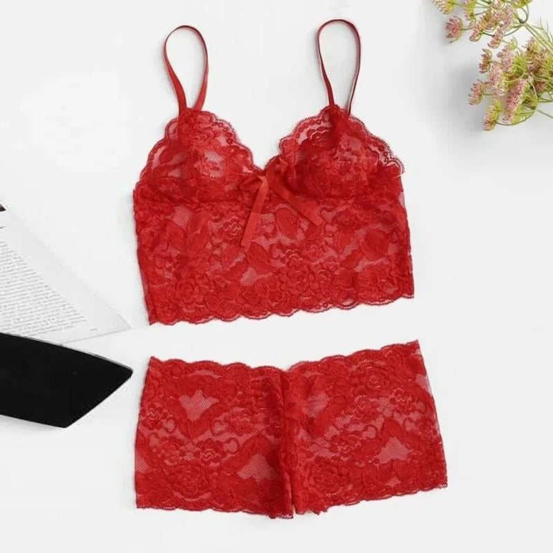 Ensemble de Sous-Vêtements Shorty - Lingerie en Dentelle
