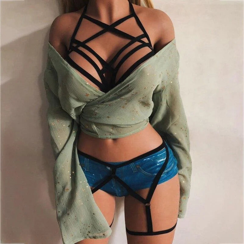 Harnais femme pour soutien-gorge et bas
