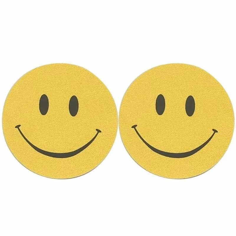 Jaune Cache-tétons Autoadhésif - Avec Emoji