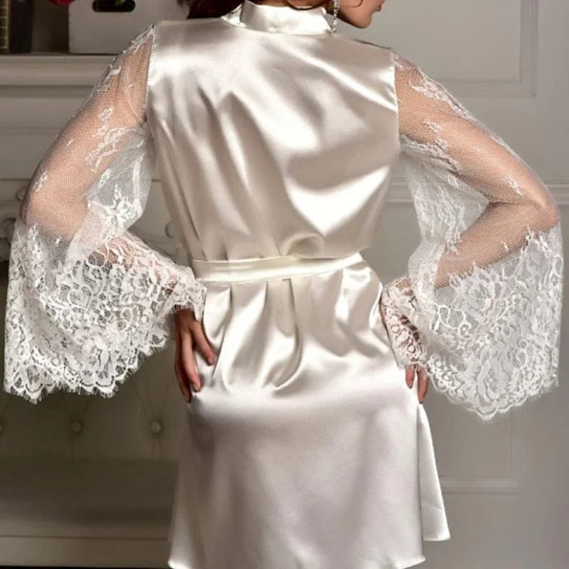 Kimono à Manches Longues - Déshabillé en Dentelle