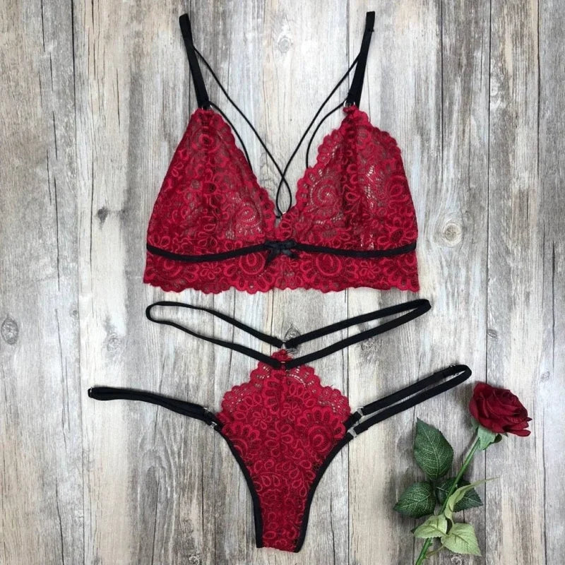 Lingerie en Dentelle & Ficelles - Ensemble 2 Pièces