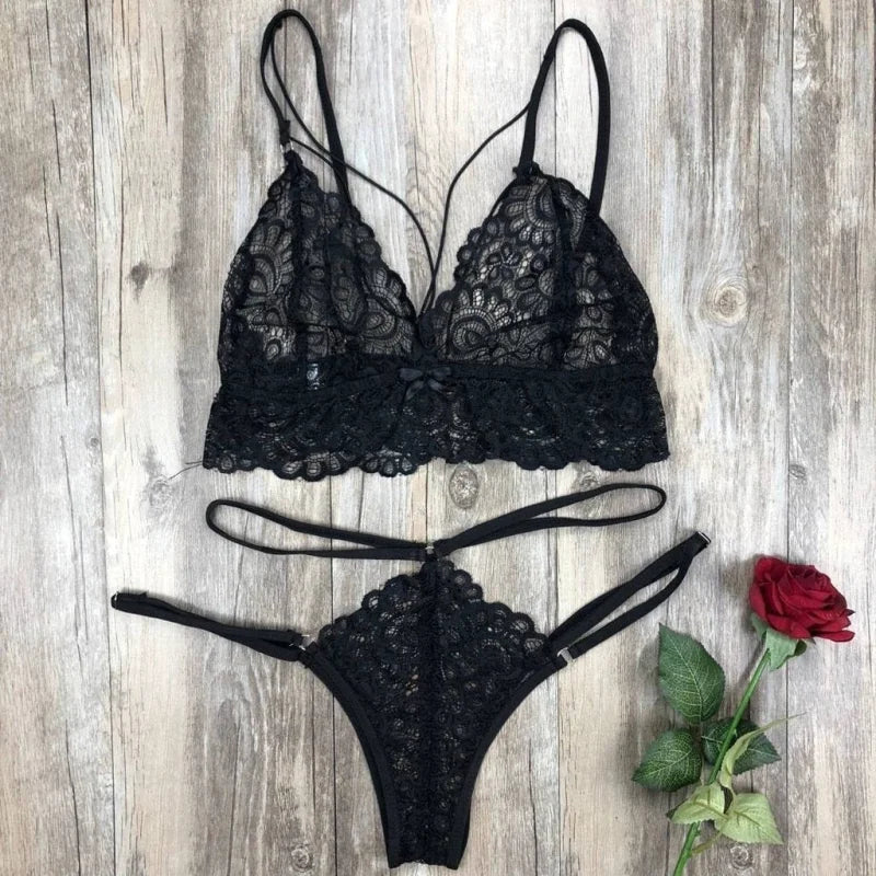 Lingerie en Dentelle & Ficelles - Ensemble 2 Pièces