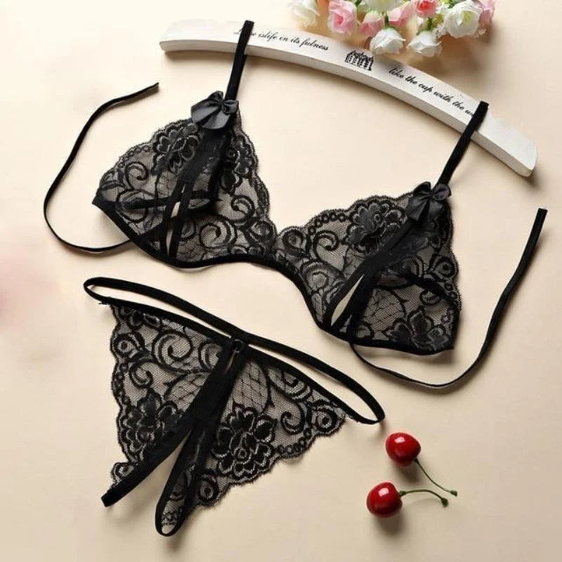 Lingerie Sexy avec Fente - Ensemble 2 Pièces