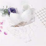 Lingerie sexy en dentelle motif de fleur - ensemble 2 pièces - blanc / 70a