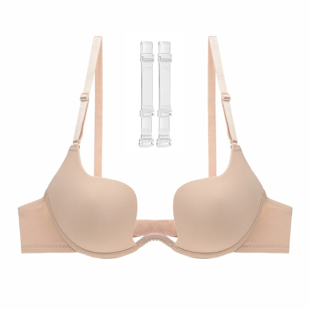 Soutien-gorge push-up avec un décolleté plongeant.