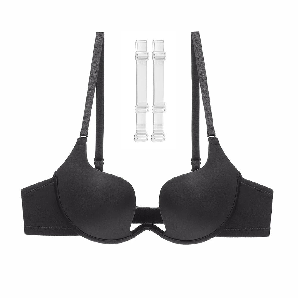 Soutien-gorge push-up avec un décolleté plongeant.