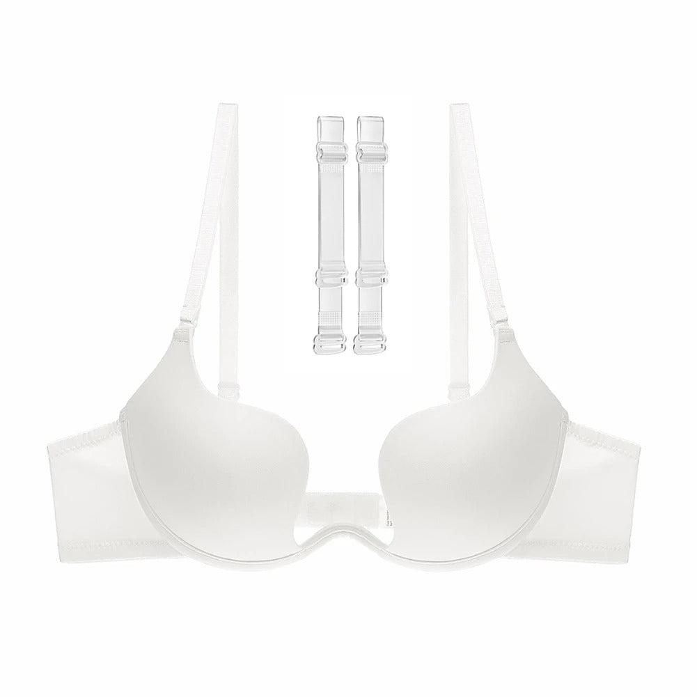 Soutien-gorge push-up avec un décolleté plongeant.