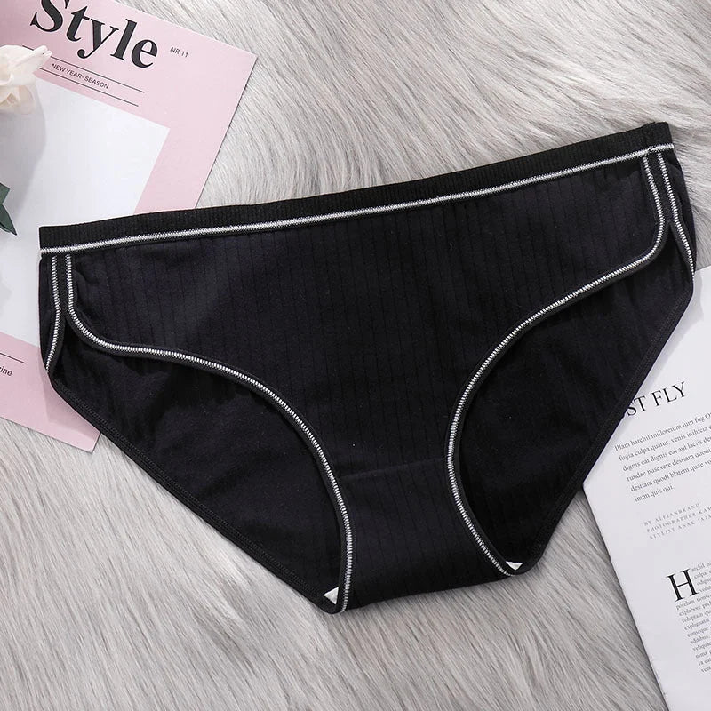 Noir Culotte Féminine en Coton - pack de 3