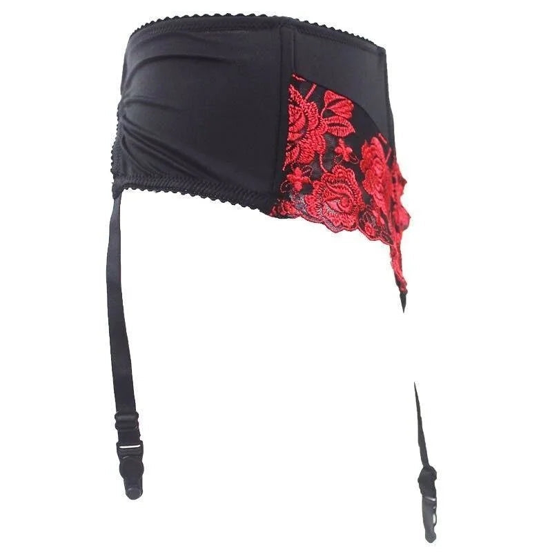 Porte-jarretelles à fleurs