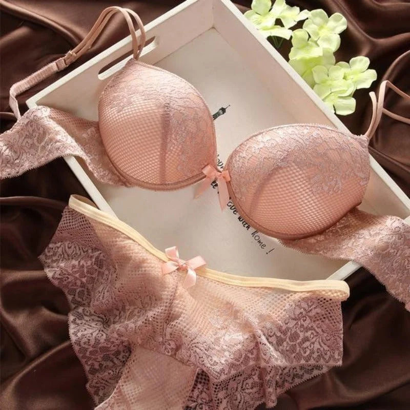 Rose Lingerie & Soutien-Gorge Balconnet - Ensemble 2 pièces