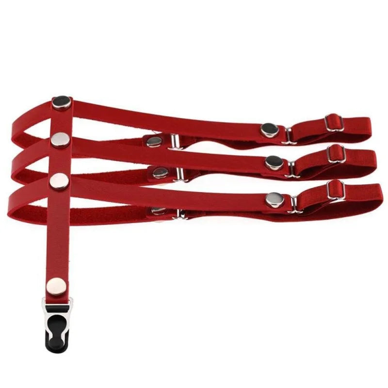 Rouge Harnais de cuisse avec porte-jarretelles