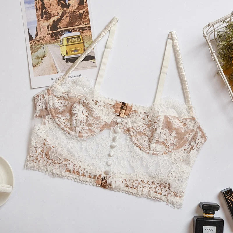 Soutien-gorge en dentelle avec bas abaissé