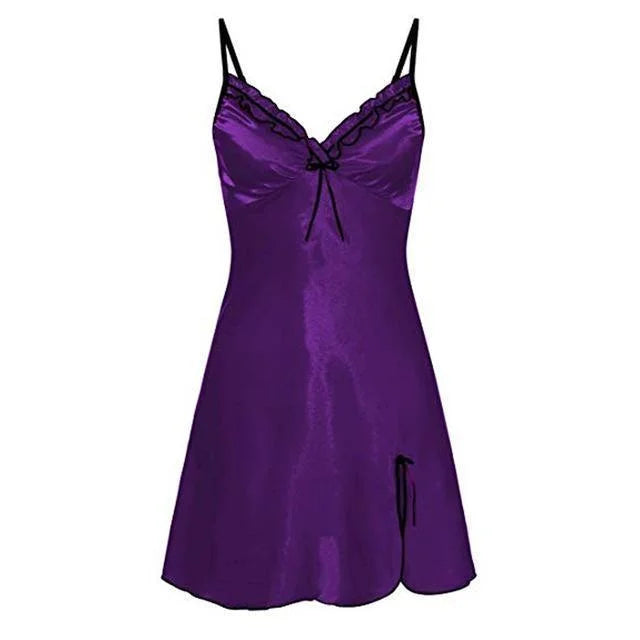 Violet Chemise de nuit à nœuds