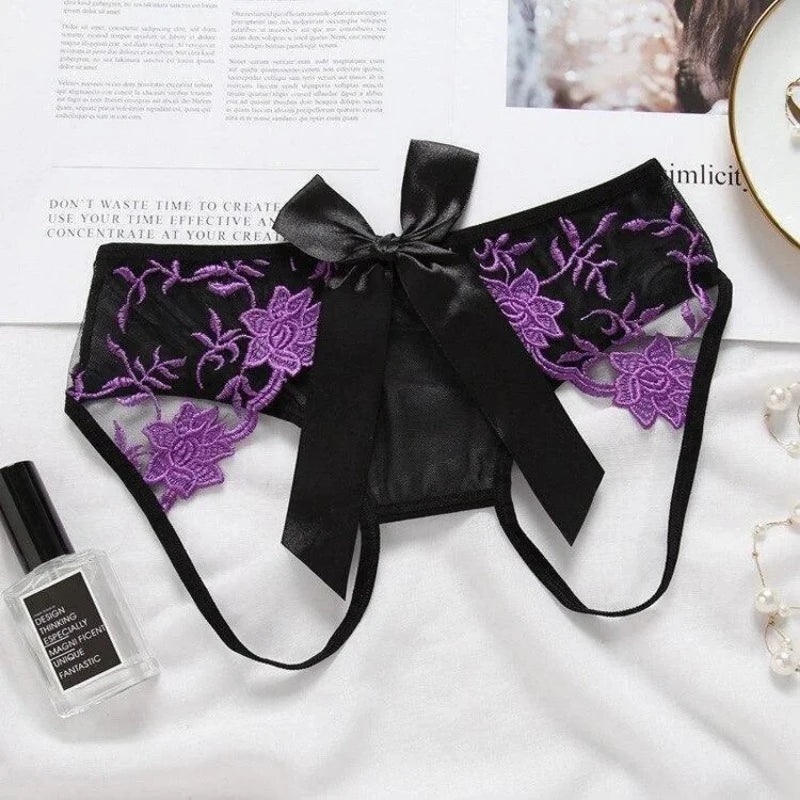 Violet Culotte Ouverte pour Femme Sensuelle