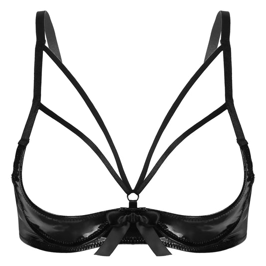 Soutien-gorge ouvert avec des bandes décoratives