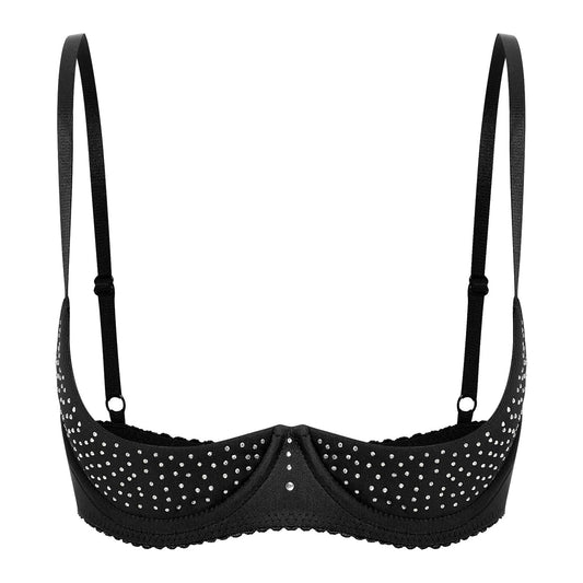 Soutien-gorge découvert avec des bonnets très décolletés