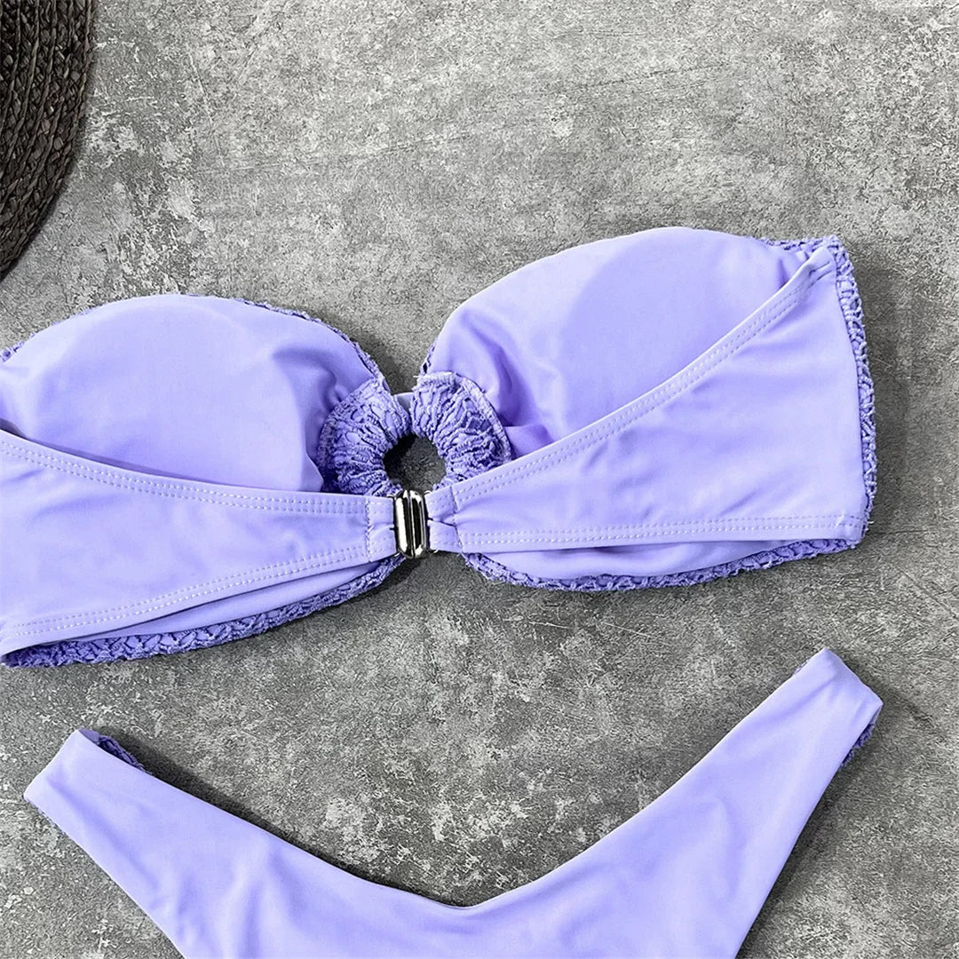 Maillot de bain deux pièces sans bretelles