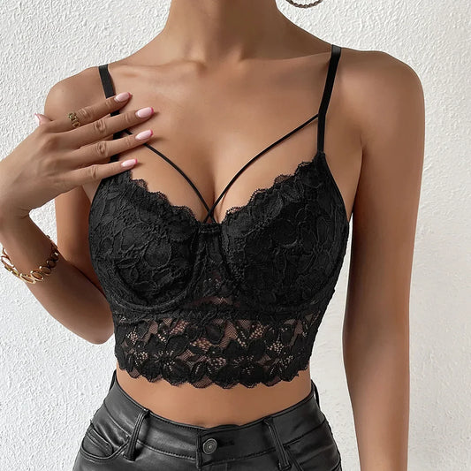 Soutien-gorge en dentelle avec bretelles réglables
