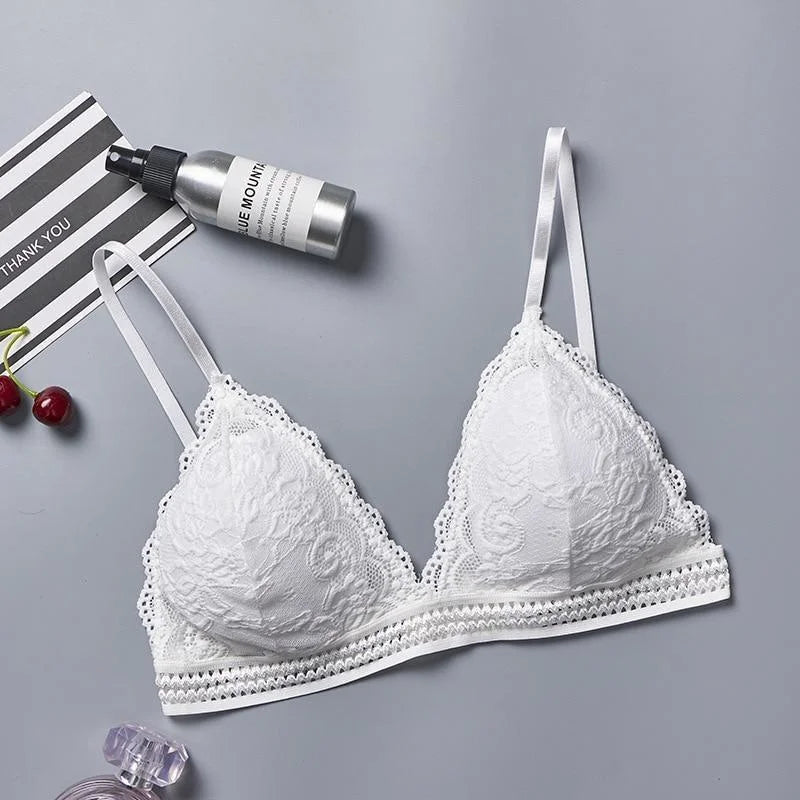 Blanc Soutien-gorge en dentelle décorative