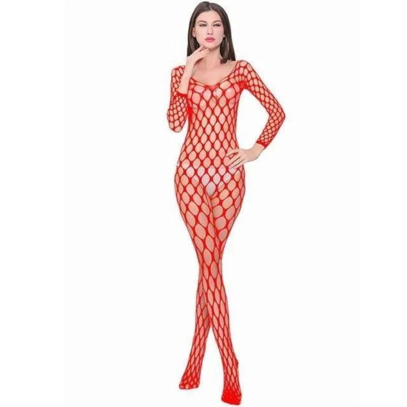 Bodystocking En Maille - Rouge / Universelle
