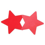 Cache-tétons Autoadhésifs - Forme D’étoiles - Rouge