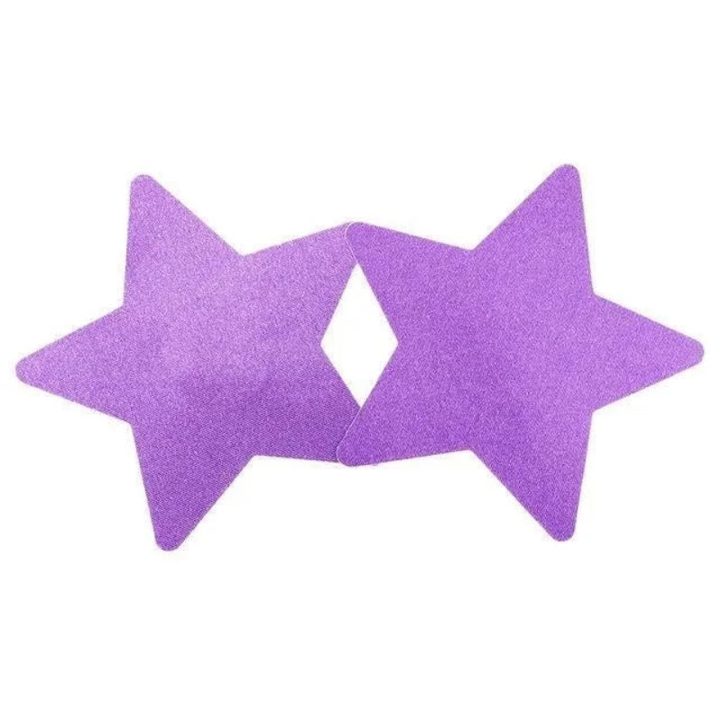 Cache-tétons Autoadhésifs - Forme D’étoiles - Violet