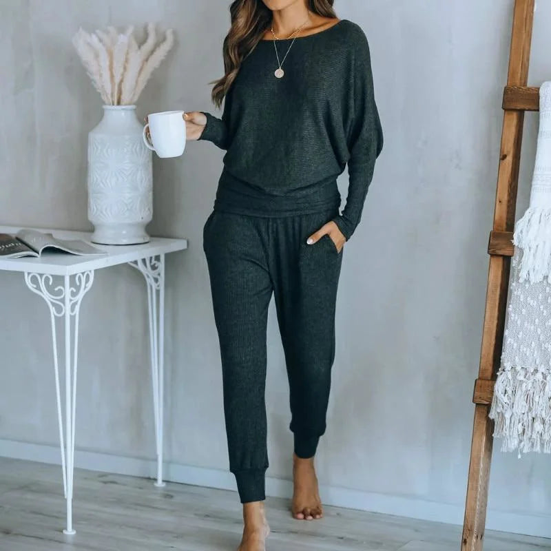 Gris foncé Pyjama Long et Sensuel pour Femme