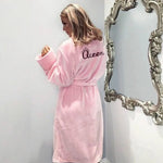 Kimono Féminin Chaud - Queen - Rose / Xxxl