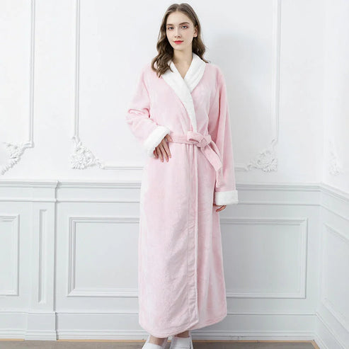 Kimono Féminin - Déshabillé Long Et Chaud