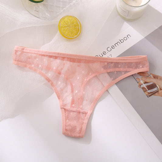 Multicolore String Transparent pour Femme - pack de 3