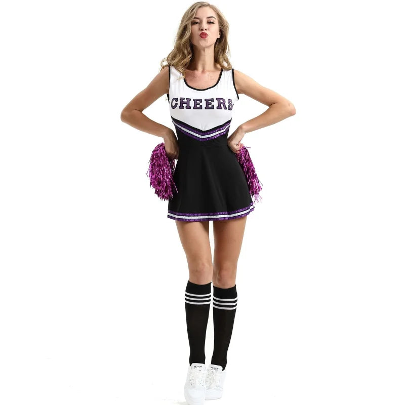 Noir Costume de pom-pom girl