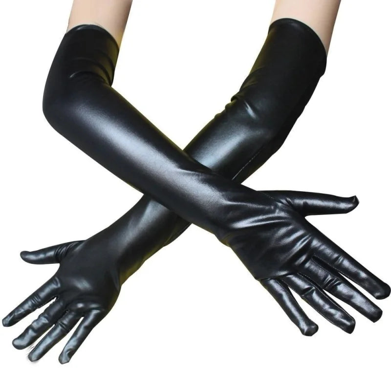 Noir Gants longs