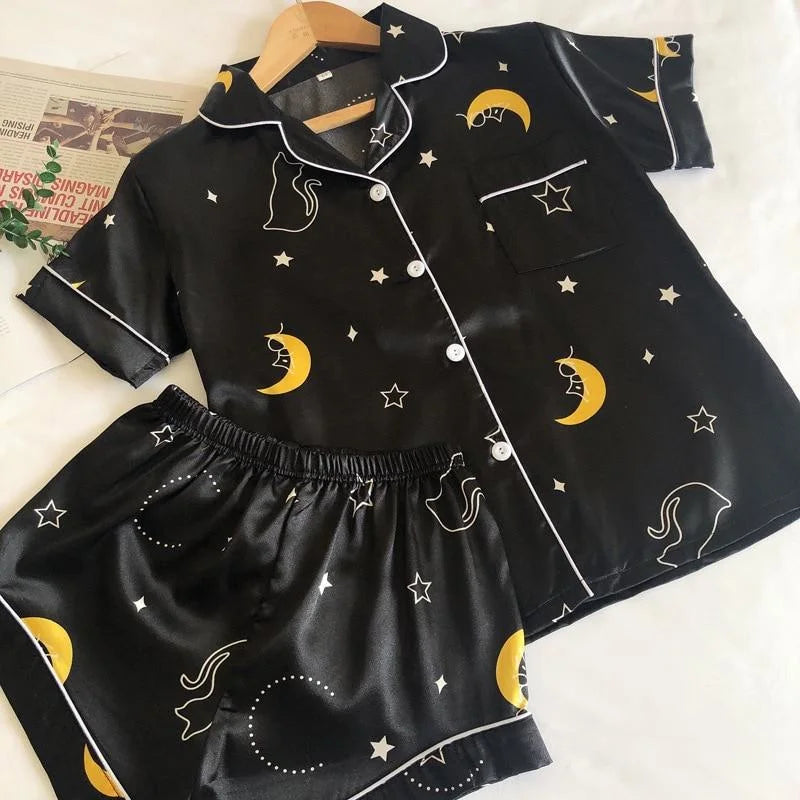 Pyjama Avec Motif De Lune - Noir / s