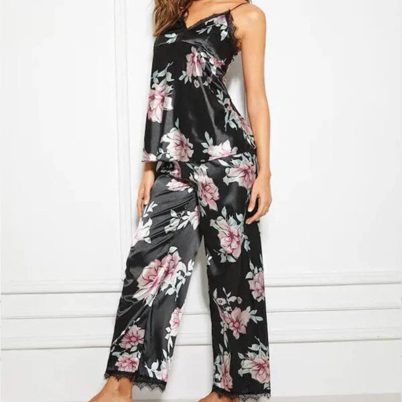  Pyjama Long pour Femme à Motif floral