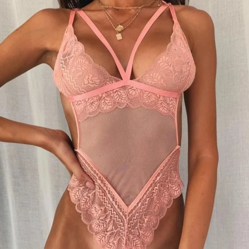 Rose Body en Dentelle Soyeuse - Bandes Décoratives