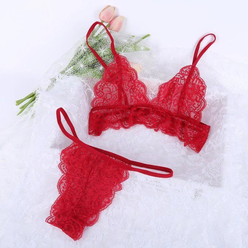 Rouge Lingerie Fine et Stylée - Ensemble 2 Pièces